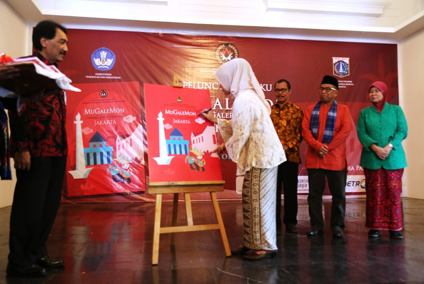 Peluncuran buku Mugalemon di Museum Seni dan Keramik, Kawasan Kota Tua, Jakarta, Jumat (19/10) sore.