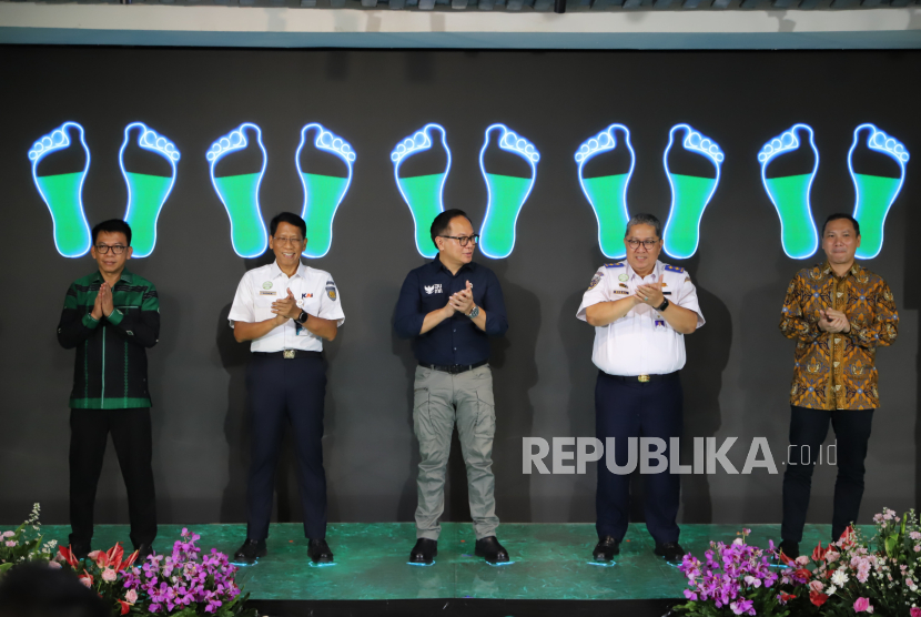 Peluncuran fitur jejak karbon oleh KAI, di Jakarta, Senin (23/12/2024).