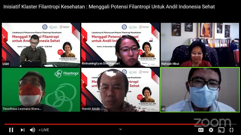 Peluncuran Klaster Filantropi Kesehatan ini digelar di sela-sela workshop “Menggali Potensi filantropi Untuk Andil Indonesia” yang digelar secara daring di Jakarta, Kamis (12/10)