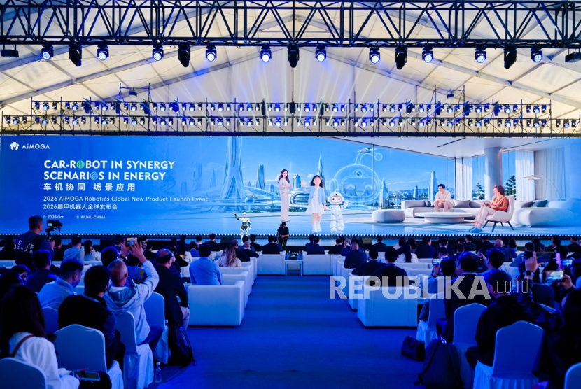 Peluncuran Mobo dalam acara AiMOGA Robotics Global Launch 2026 di Wuhu, Provinsi Anhui, China, pekan lalu.