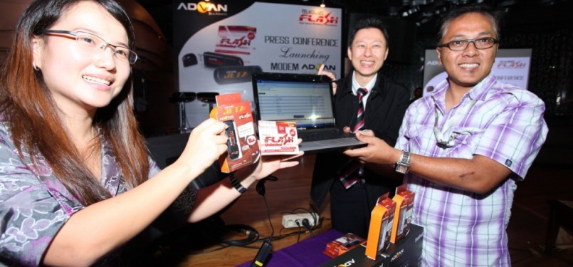 Peluncuran paket bundling Advance-Telkomsel di Jakarta, Selasa (14/6)