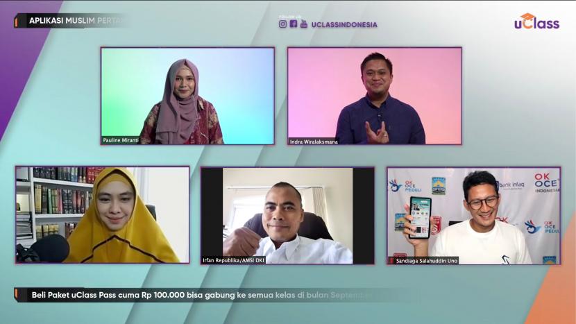 Peluncuran platform belajar digital untuk Muslim, uClass, dari Umma secara daring disimak di Jakarta, Selasa (8/9).
