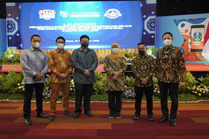 Peluncuran program Jatim Bejo diresmikan Gubernur Jawa Timur, Khofifah Indar Parawansa, Kamis (19/11).  Acara dihadiri aparatur pemerintah provinsi, termasuk perwakilan dari pemerintah kota dan kabupaten se-Jawa Timur.