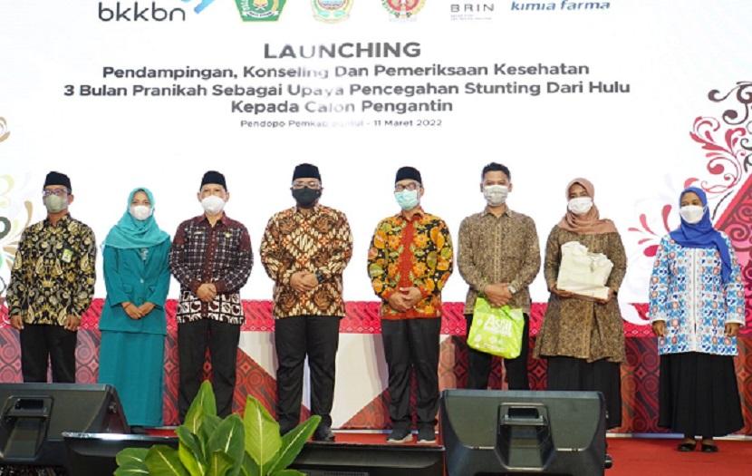Peluncuran Program Program Pendampingan, Konseling dan Pemeriksaan Kesehatan dalam Tiga Bulan Pra Nikah di Bantul, DIY, Jumat (11/3).