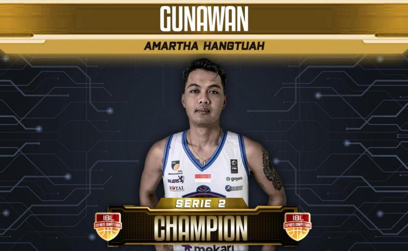 Pemain Amartha Hangtuah, Gunawan, keluar sebagai juara IBL Esports Competition seri 2 setelah di final, Jumat (15/5) mengalahkan rekan satu timnya Abraham Wenas 2-0.