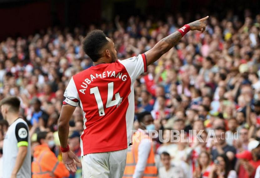 Pemain Arsenal Pierre-Emerick Aubameyang
