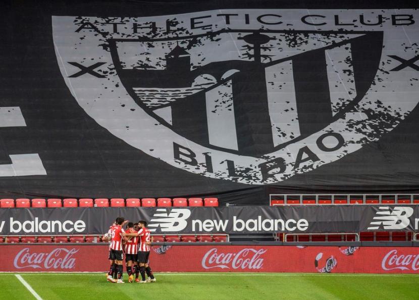 Pemain Athletic Bilbao rayakan kemenangan atas Sevilla.