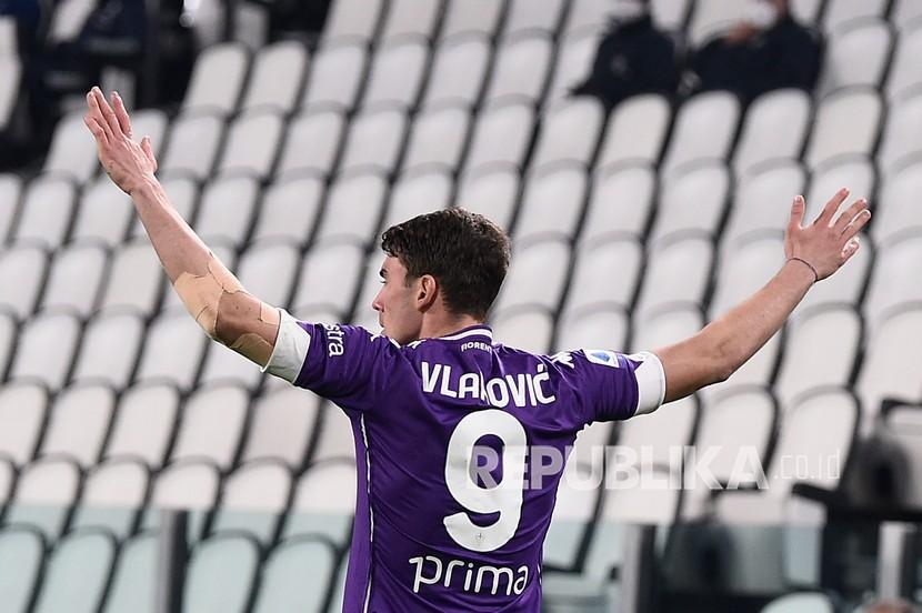 Striker Fiorentina Dusan Vlahovic.