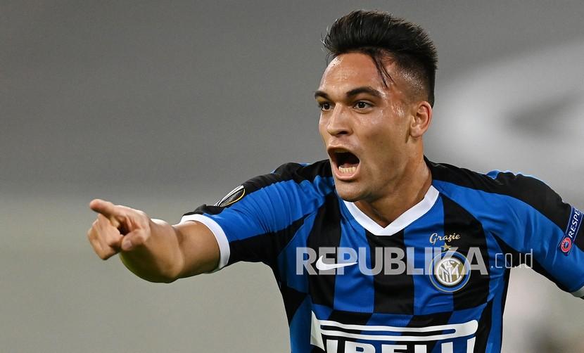 Pemain Inter Milan Lautaro Martinez  mencetak hattrick saat melawan Crotone.. 