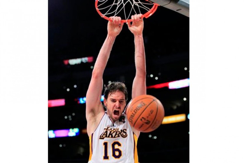 Pemain LA Lakers Pau Gaso