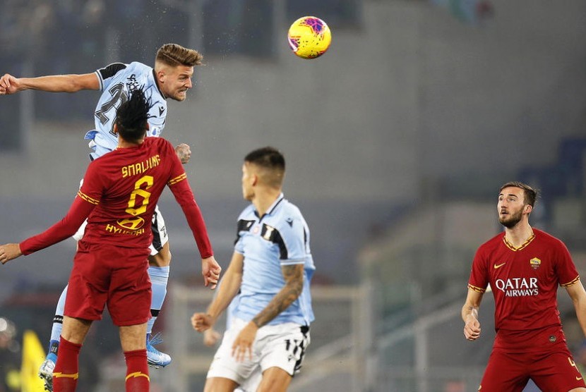 Ilustrasi duel AS Roma vs SS Lazio.