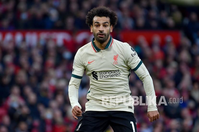  Penyerang Liverpool Mohamed Salah.