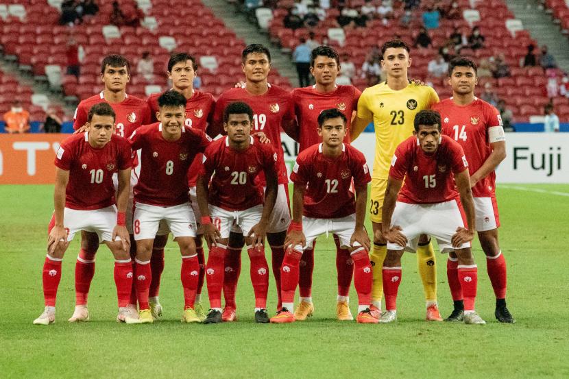 Para pesepak bola timnas Indonesia di Piala AFF 2020.
