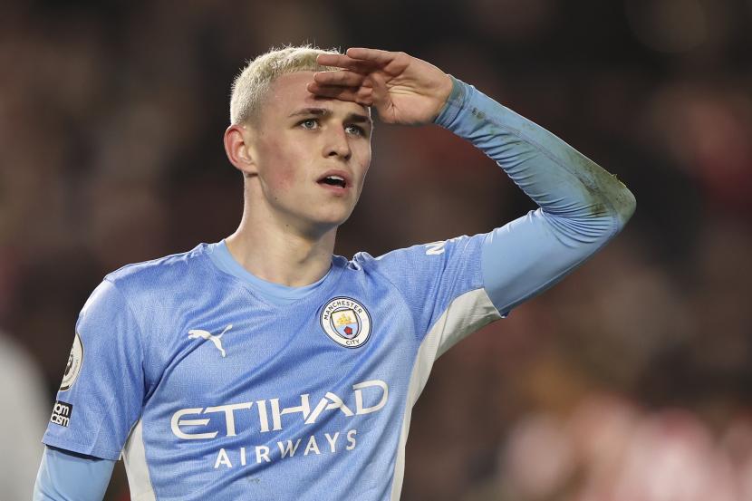 Pemain Manchester City Phil Foden.