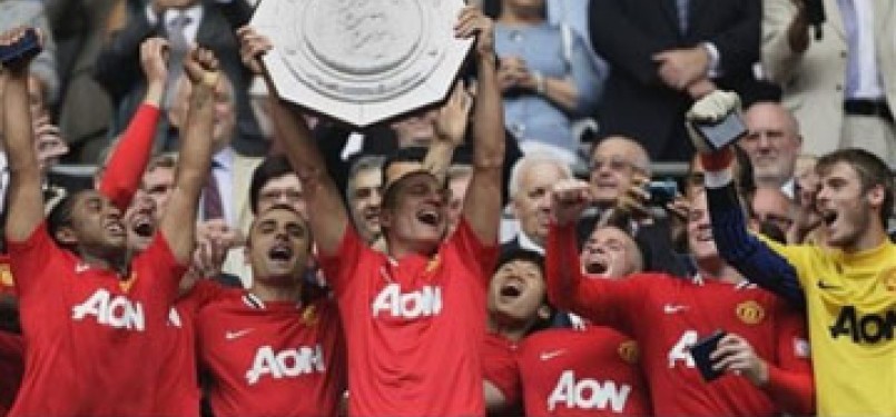 Pemain MU raih Trofi Community Shield