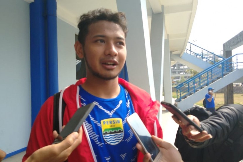 Pemain Persib Bandung, Gian Zola di SPOrT Jabar, Bandung, Jumat (20/7).