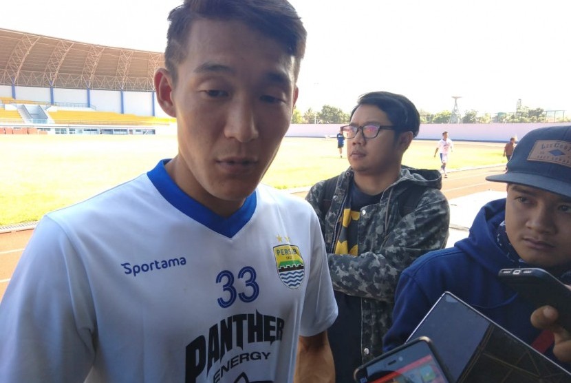 Pemain Persib Bandung, Oh Inkyun di SPOrT Jabar, Bandung, Kamis (28/6)