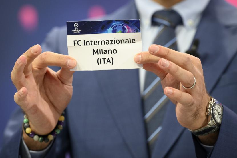 Tiket klub sepak bola Italia FC Internazionale Milano dalam undian babak 16 besar Liga Champions UEFA 2022/23, di Markas Besar UEFA di Nyon, Swiss, Senin, 7 November 2022. (ilustrasi)