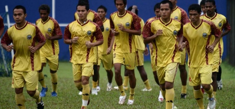 Pemain Sriwijaya FC saat menggelar sesi latihan. (ilustrasi)
