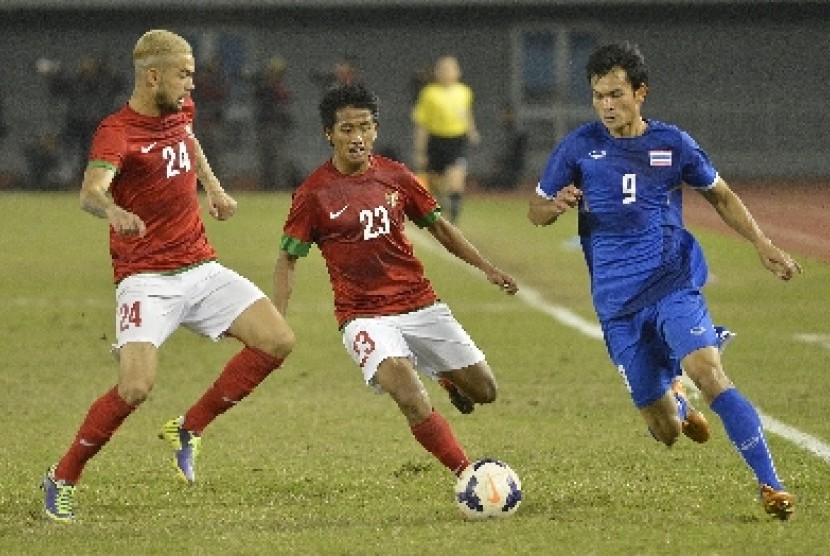 Pemain timnas Indonesia, Bayu Gatra Sanggiawan (23).