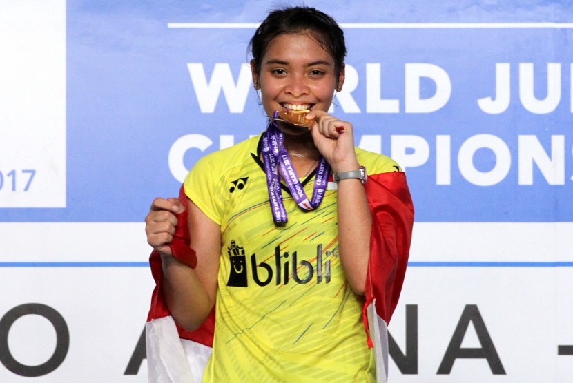Pemain tunggal putri Indonesia, Gregoria Mariska Tunjung menjadi Juara Dunia Junior 2017