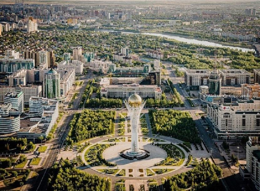 Pemandangan ibu kota Kazakhstan.