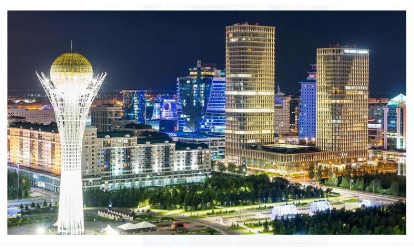 Pemandangan ibu kota Kazakhstan.