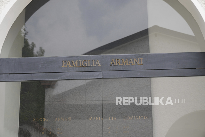 Pemandangan kapel pribadi Armani tempat desainer Giorgio Armani akan dimakamkan di desa bersejarah kecil Rivalta, sekitar 15 kilometer selatan Piacenza, Italia utara, Senin, 8 September 2025.