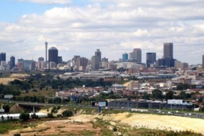 Pemandangan kota Johannesburg, Afrika Selatan