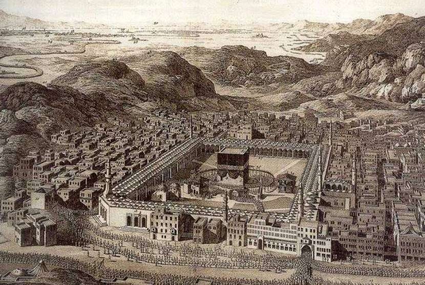 Makkah Kota yang Diberkahi Allah. Foto: Pemandangan kota Makkah pada abad ke 11 Masehi.