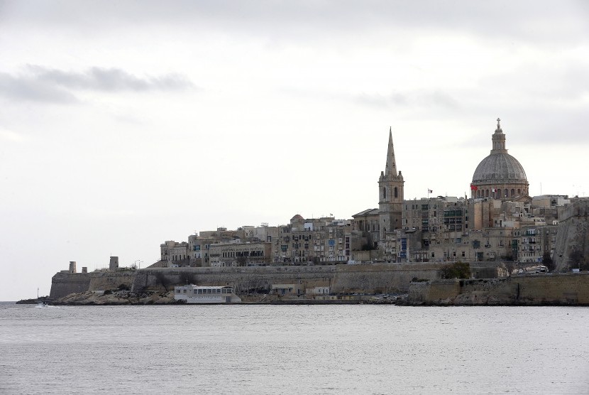 Pemandangan Kota Valetta di Malta.