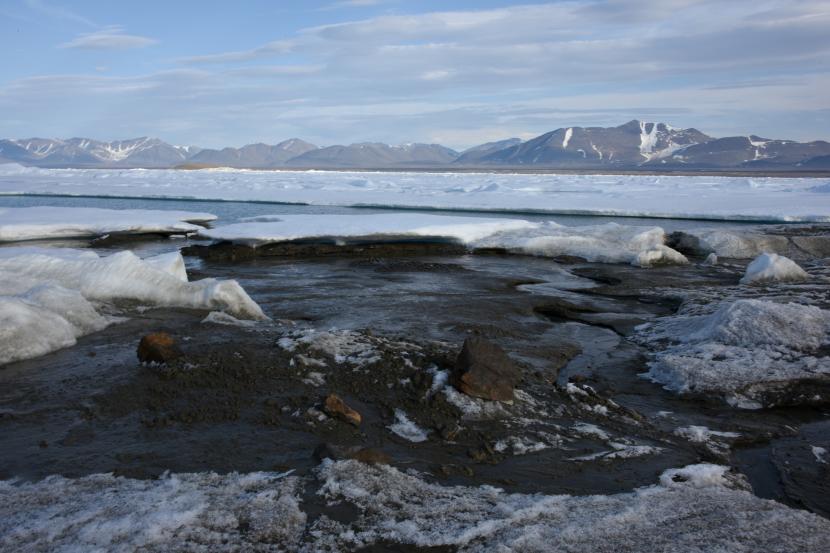  Pemandangan pulau yang baru ditemukan oleh tim peneliti Arktik asal Denmark. Pulau yang belum diberi nama itu diyakini sebagai pulau paling utara Bumi. 