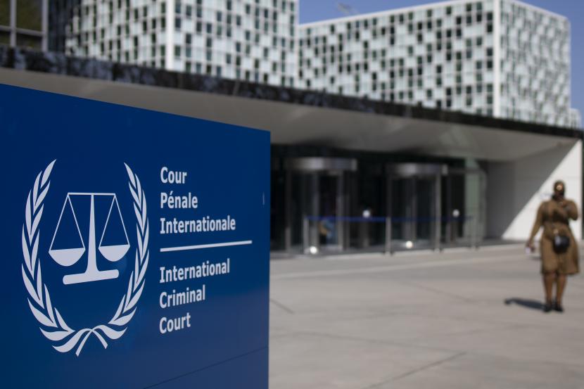 Pemandangan tampak luar Pengadilan Kriminal Internasional di Den Haag, Belanda, 31 Maret 2021. Pengadilan Kriminal Internasional (ICC) diperkirakan akan menangkap pejabat Rusia karena mendeportasi paksa anak-anak dari Ukraina dan menargetkan infrastruktur sipil.