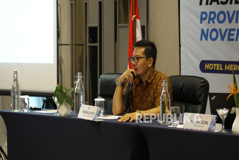 Pemaparan hasil survei Pilkada Kalimantan Timur 2024.