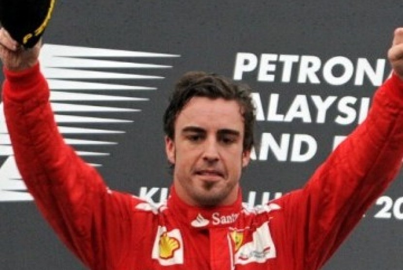 Pembalap Ferrari Fernando Alonso