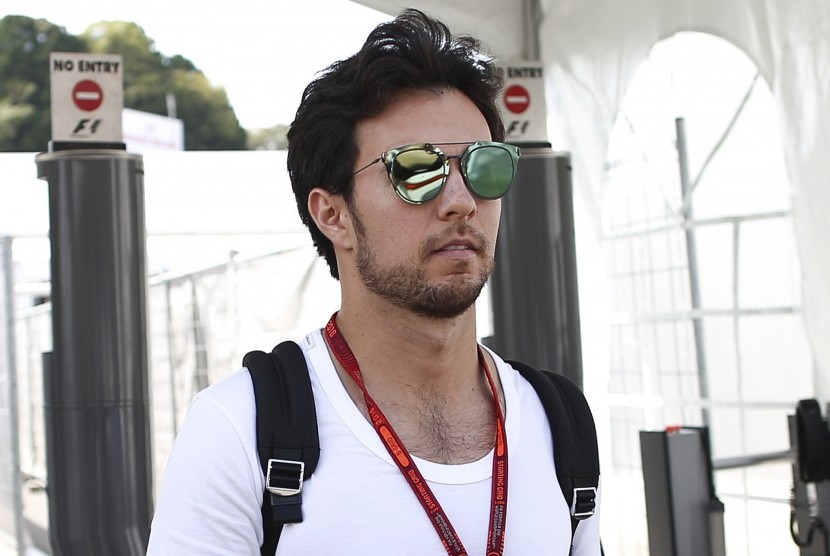 Pembalap Formula Satu asal Meksiko dari tim Racing Point, Sergio Perez.