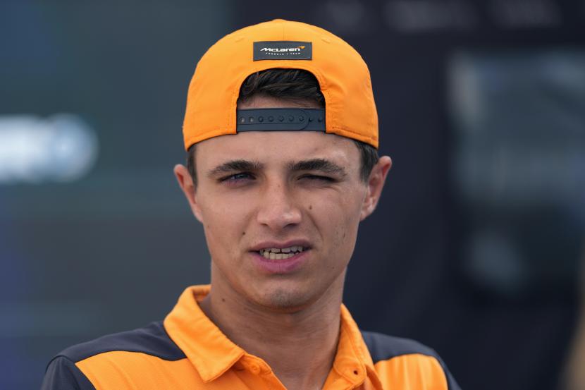 Pembalap McLaren Lando Norris, dari Inggris.