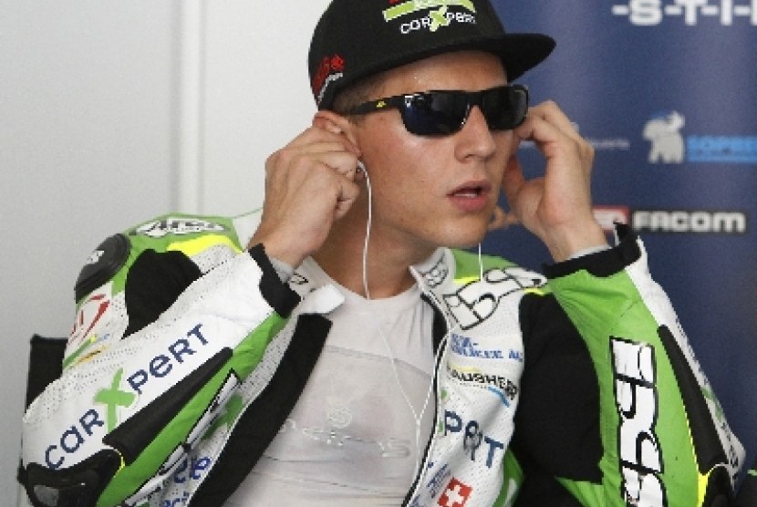 Pembalap Moto2 menggunakan earphone yang dapat mendeteksi denyut jantung (ilustrasi)