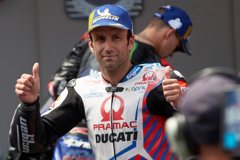  Pembalap MotoGP Prancis Johann Zarco dari tim Pramac Racing.