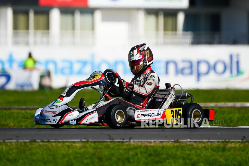 Pembalap muda Indonesia, Qarrar Firhand, finis di posisi P7 dalam putaran kedua WSK Super Master Series 2025 di Sirkuit Internazionale Napoli, Sarno, Italia.