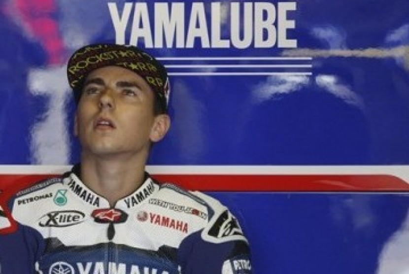 Pembalap tim Yamaha, Jorge Lorenzo.