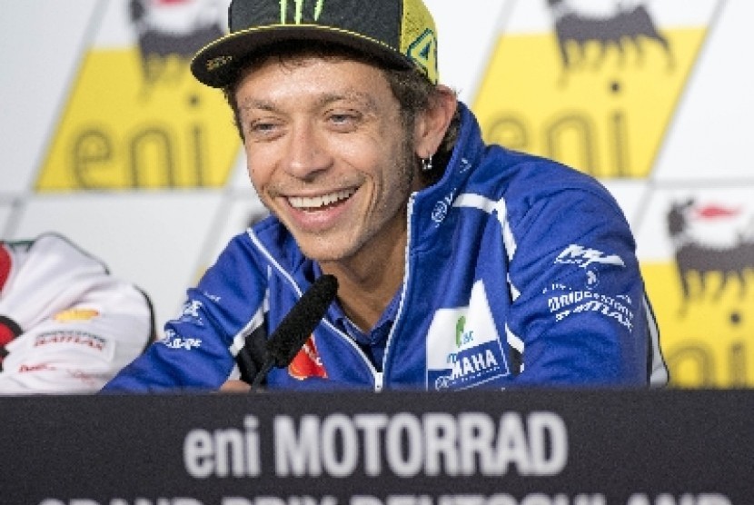 Pembalap Yamaha Valentina Rossi.