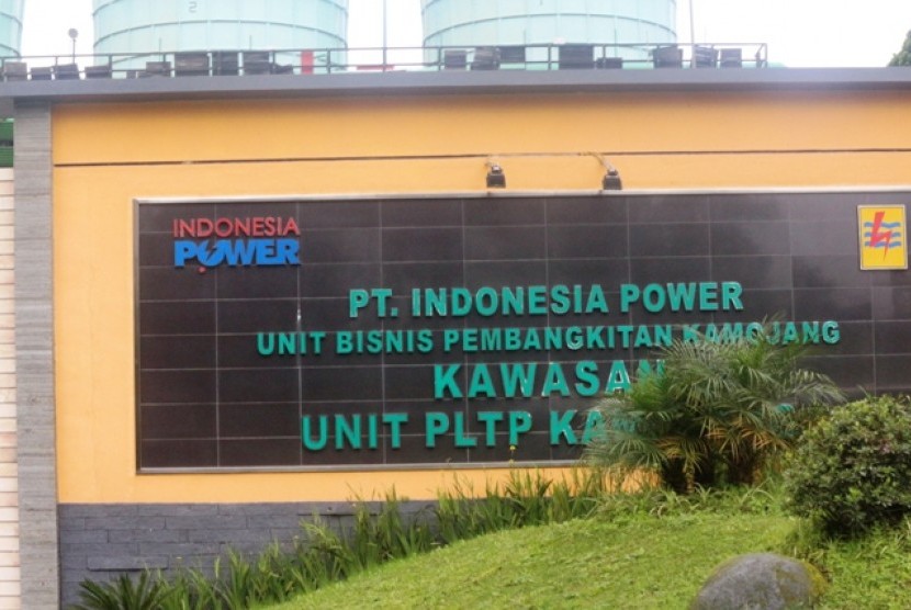 Pembangkit listrik milik PT Indonesia Power di area Kamojang, Bandung, Jawa Barat.