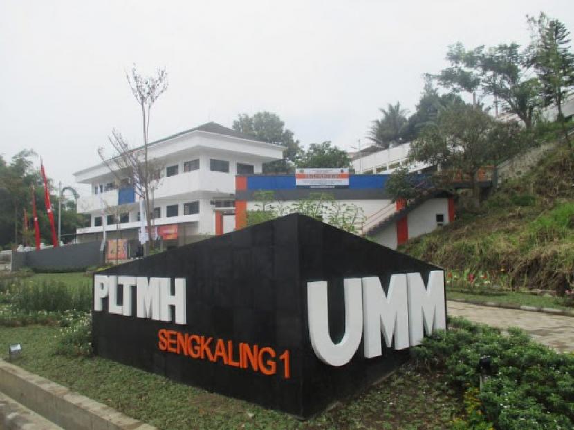 Pembangkit listrik tenaga mikro hidro (PLTMH) di kampus III UMM, Tlogomas, Kota Malang, Jawa Timur.