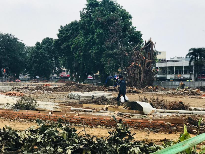Pembangunan Alun-Alun Kota Bogor di eks-Taman Topi, Kelurahan Paledang, Kecamatan Bogor Utara, Kota Bogor