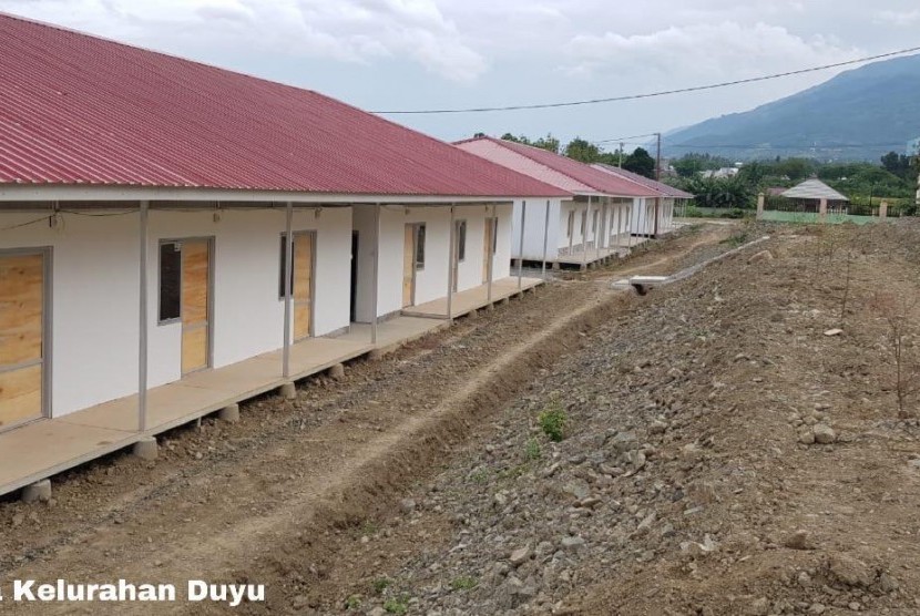 Pembangunan hunian sementara (Huntara) di Duyu, Sulawesi Tengah
