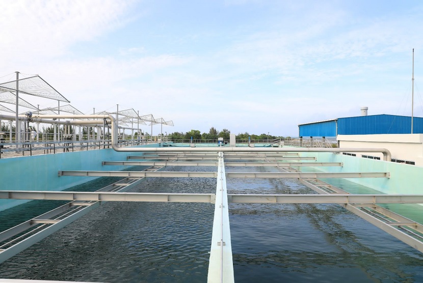 Pembangunan IPAL (ilustrasi). PUPR membangun sistem pengelolaan air limbah domestik terpusat di Makassar, Sulawesi Selatan. 
