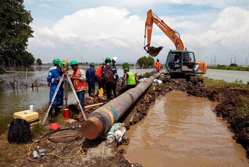  Pembangunan pipa gas bumi PT Perusahaan Gas Negara (Persero) Tbk (PGN).   (foto : Dok. PGN)