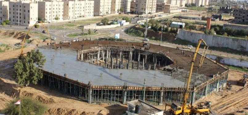 The construction of Indonesian Hospital in Gaza Strip is still in progress (photo file). 