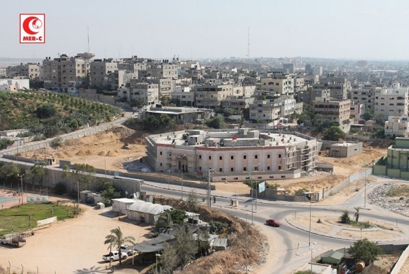 Indonesian hospital in Gaza during the construction (file photo)